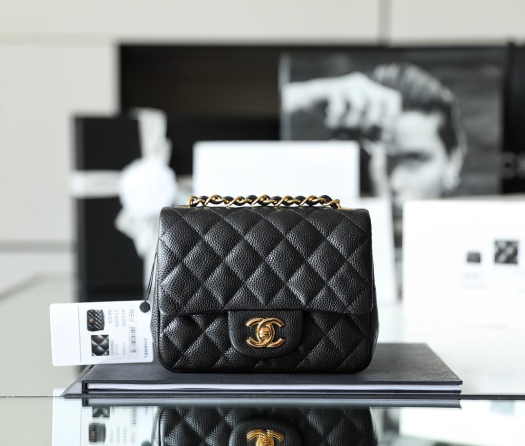 Chanel Classic Flap Mini Square Bag in Black