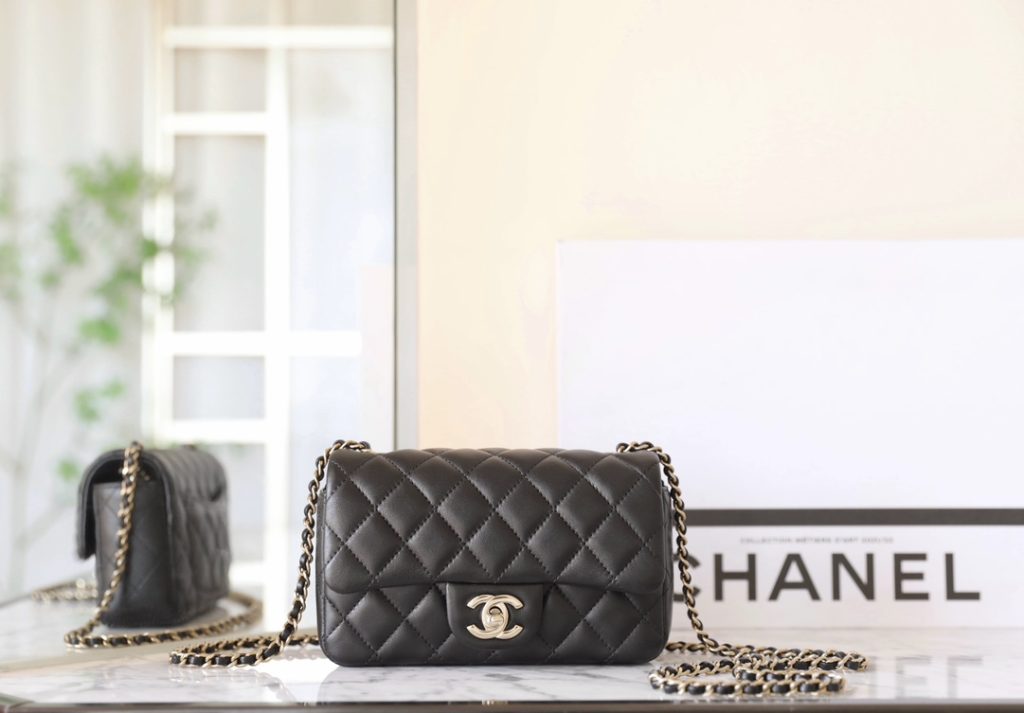 Chanel CF Small Mini Chain Bag in Black