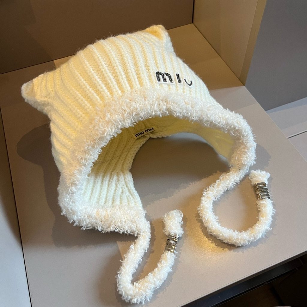 Miu Miu New Ear Protection Knitted Hat