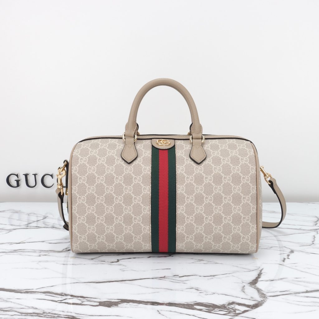 Gucci Ophidia medium top handle bag beige large