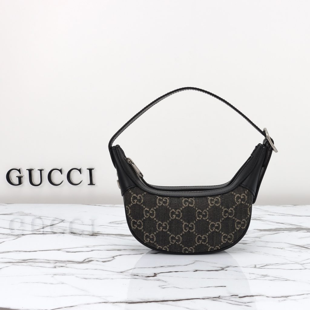 Gucci Mini Ophidia GG Denim Shoulder Bag