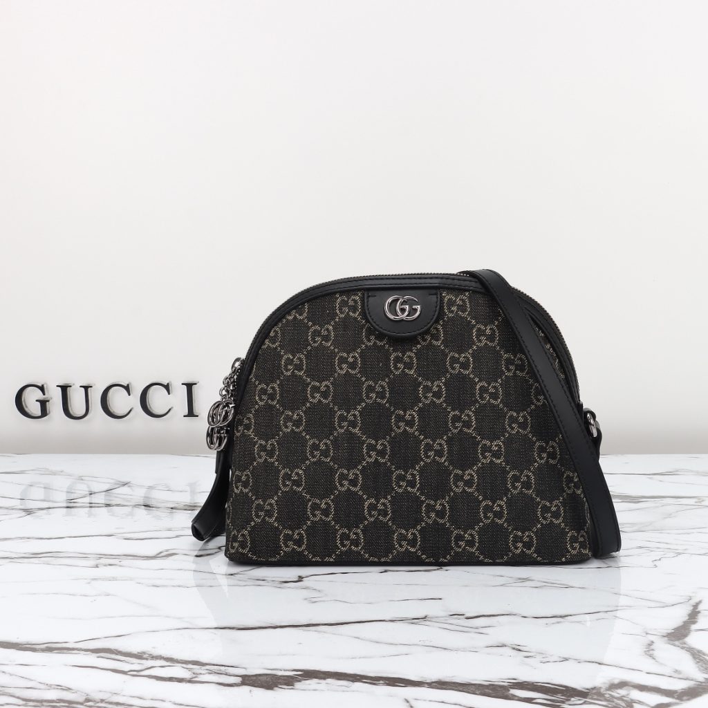 Gucci Small Ophidia GG Denim shoulder bag