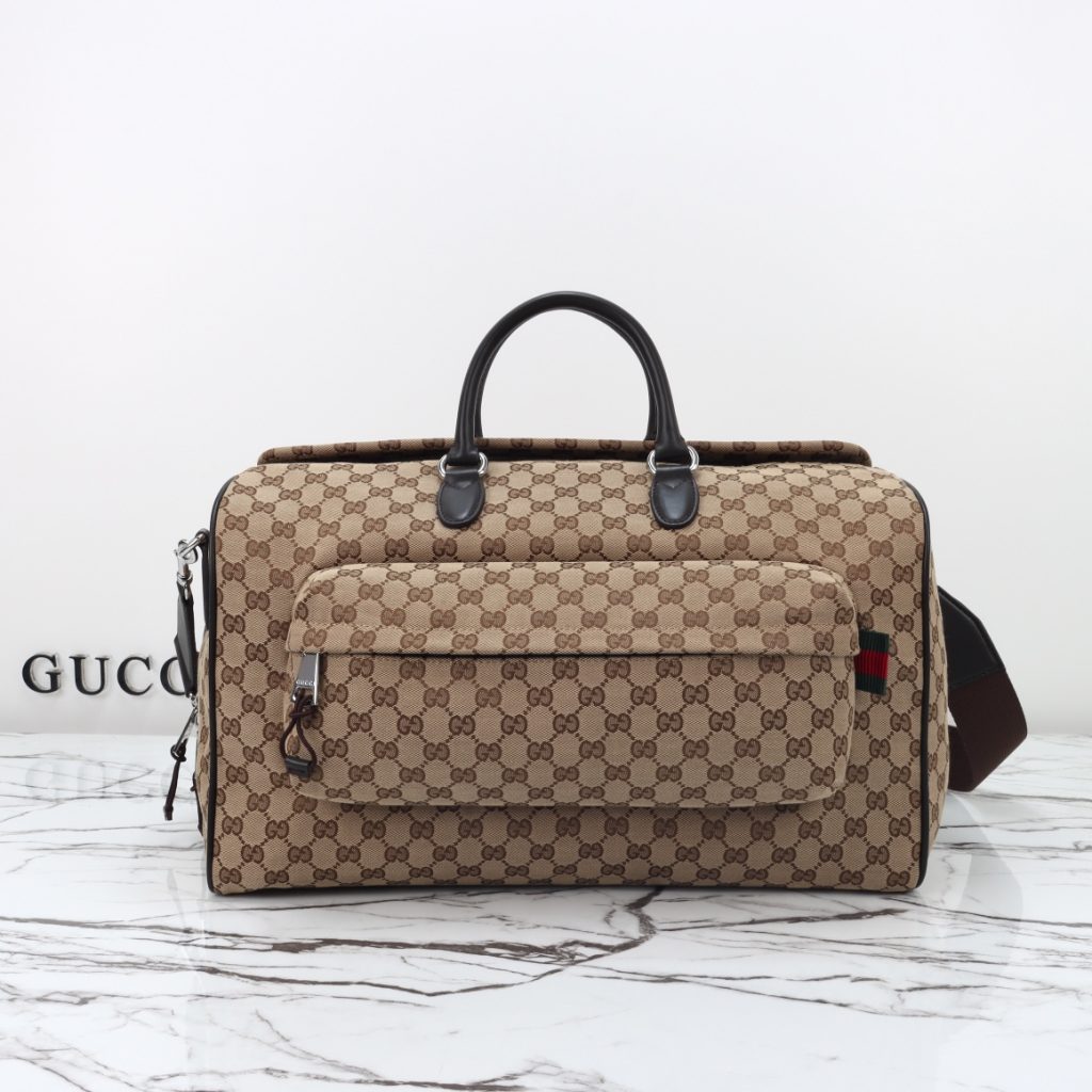 Gucci duffle bag beige and ebony original GG canvas