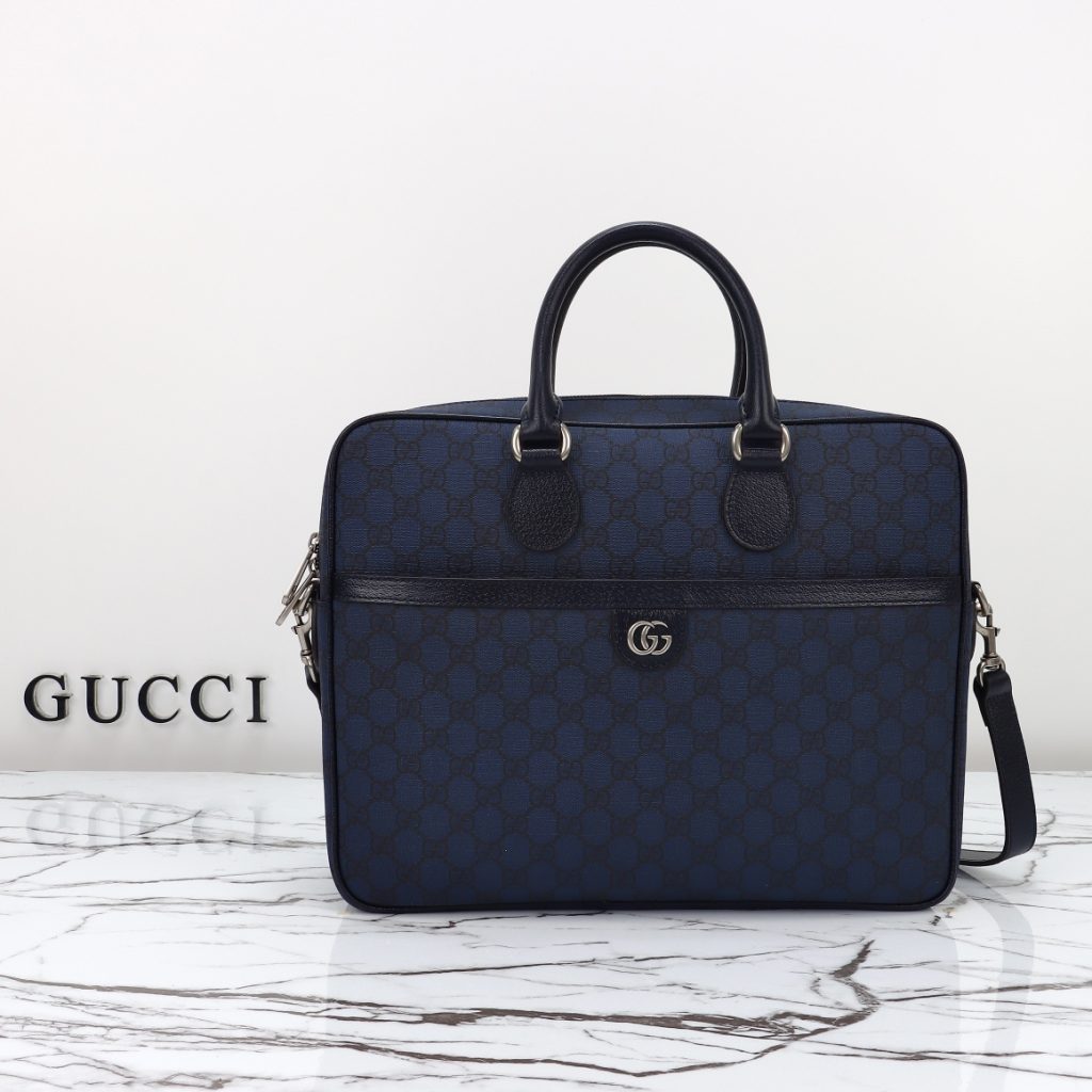 Gucci Ophidia medium GG briefcase blue