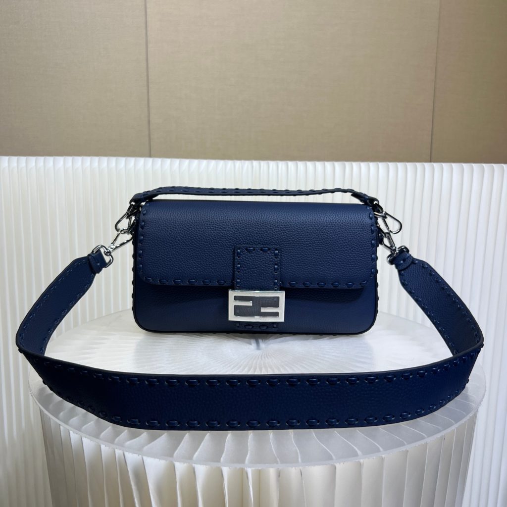 Fendi Baguette Bag in Navy Blue