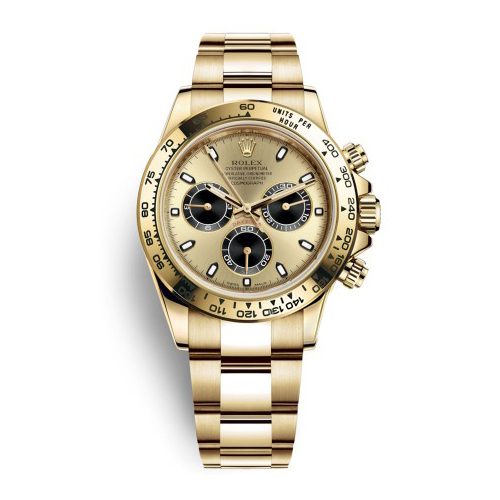 ROLEX Cosmograph Daytona 18ct Yellow Gold Automatic Champagne Dial Men 40mm