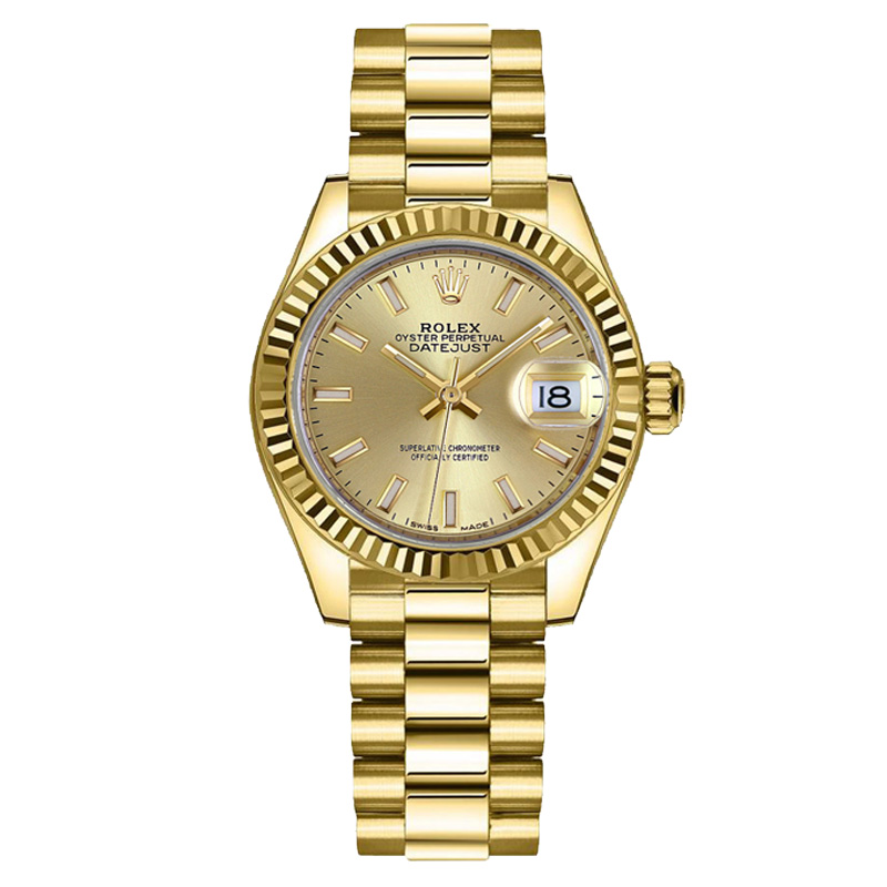 Rolex Lady Datejust 28mm Yellow Gold Ladies Watch m279178-0001