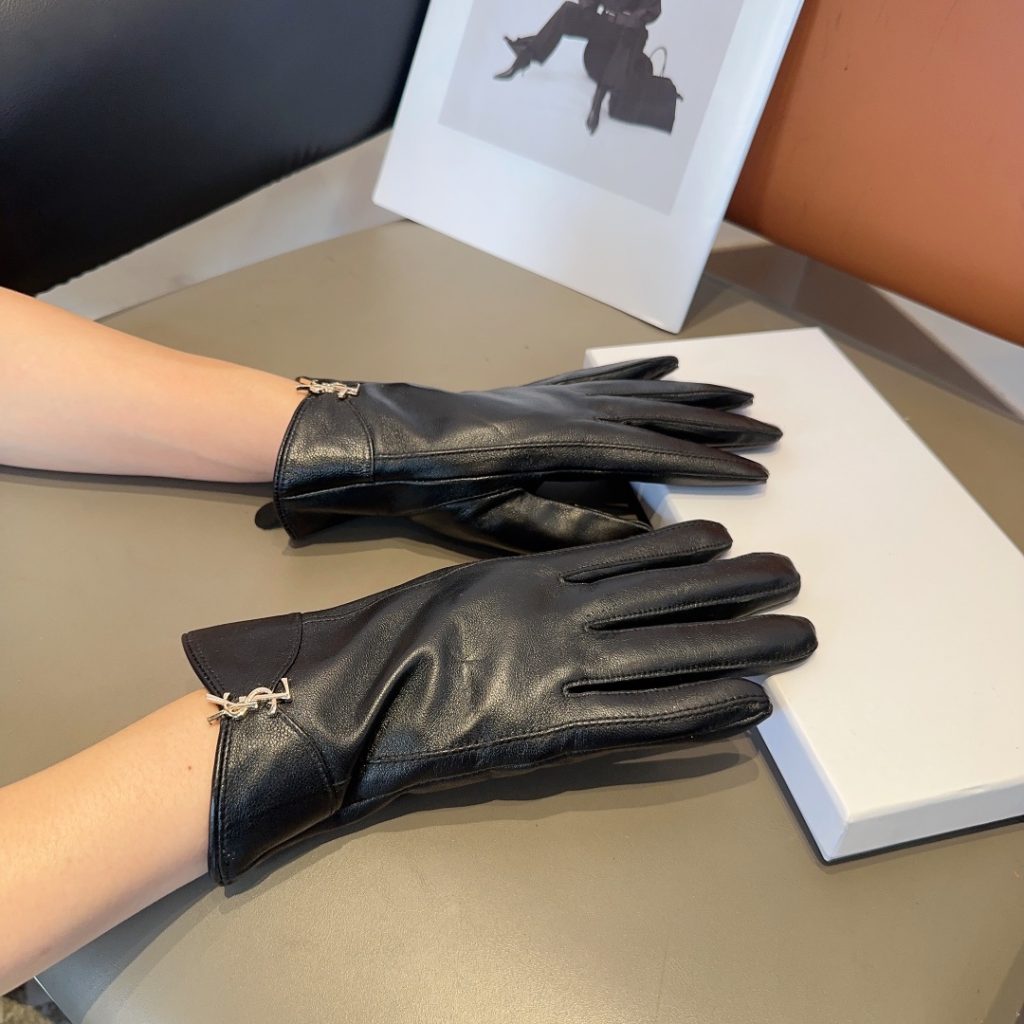 Saint Laurent lambskin gloves