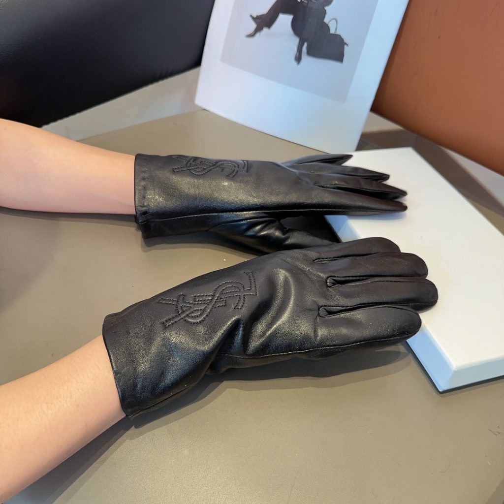 Saint Laurent women’s lambskin gloves