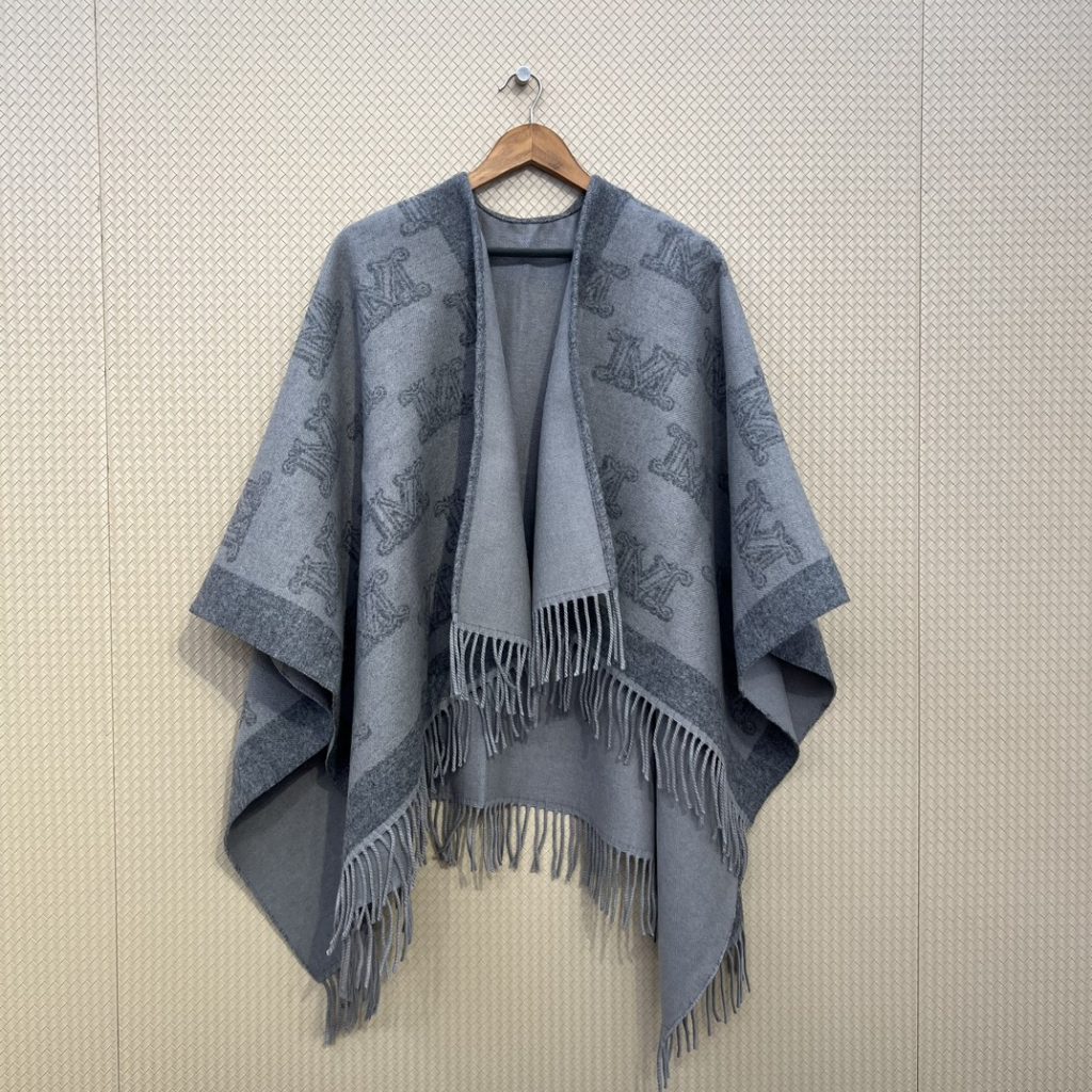 Max Mara Lettered Shawl Cape