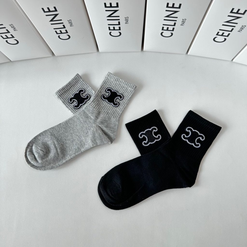 Celine trendy mid-length cashmere socks, a hot new release