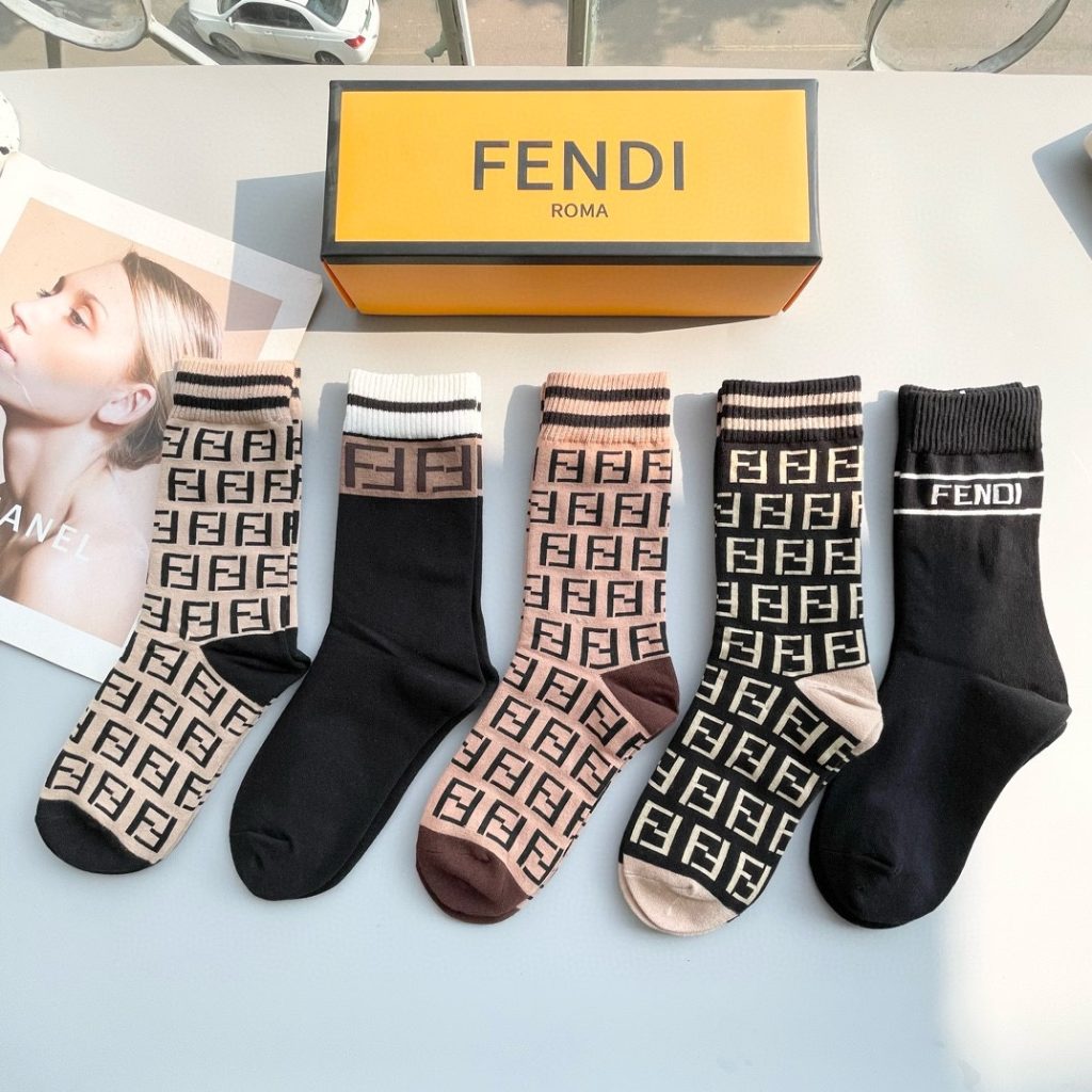 Fendi Big F Latest Knee-High Socks