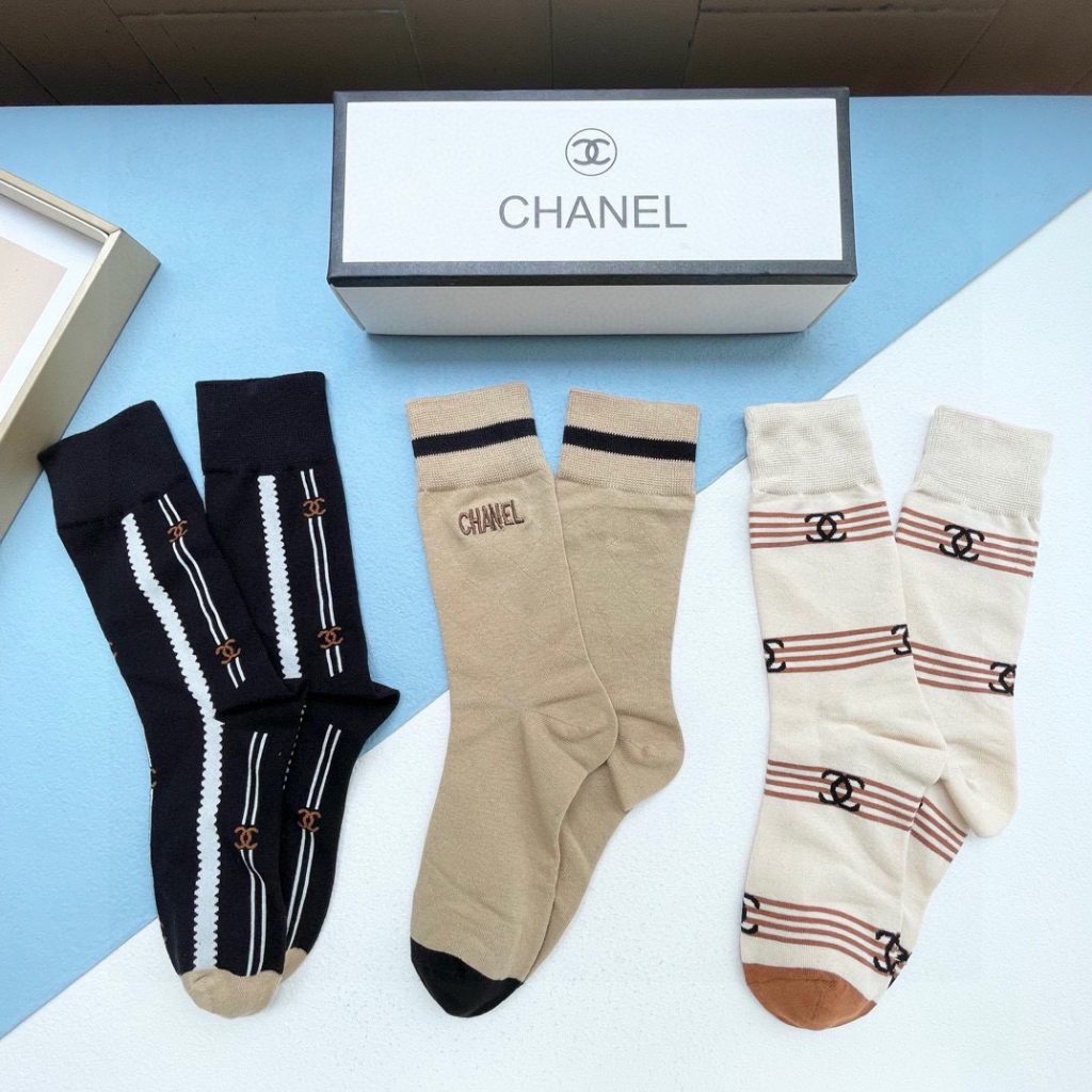 Chanel High-Quality Trendy Socks