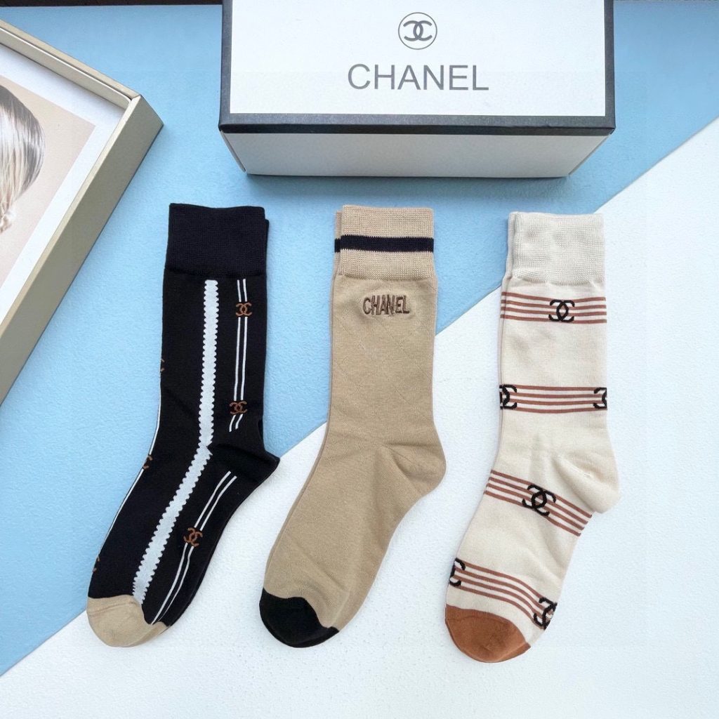 Chanel High-Quality Trendy Socks