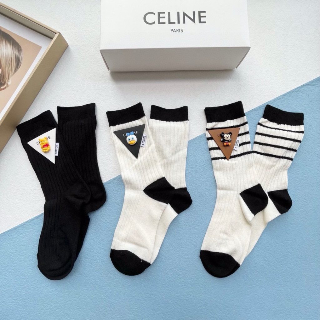 Celine Premium Mid-Calf Socks