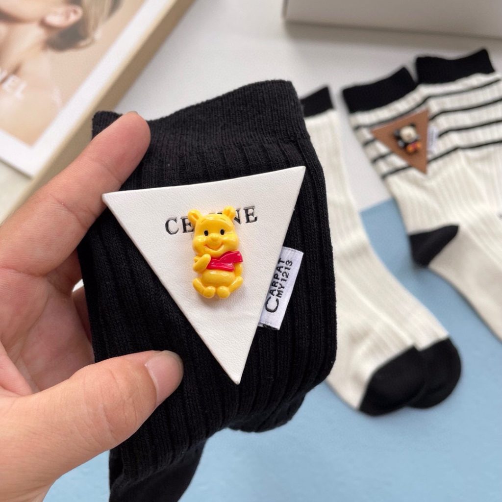 Celine Premium Mid-Calf Socks