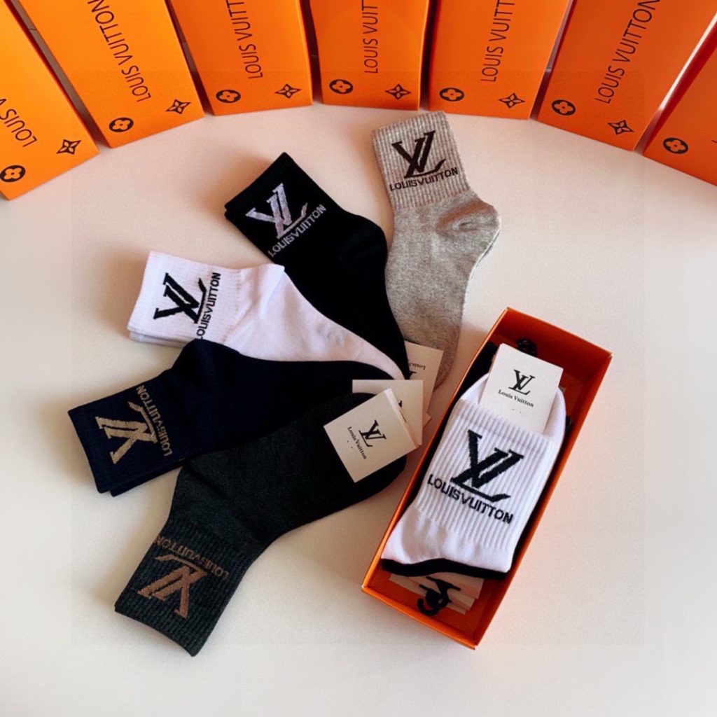 Louis Vuitton (LV) New Classic Mid-Length Slouchy Socks