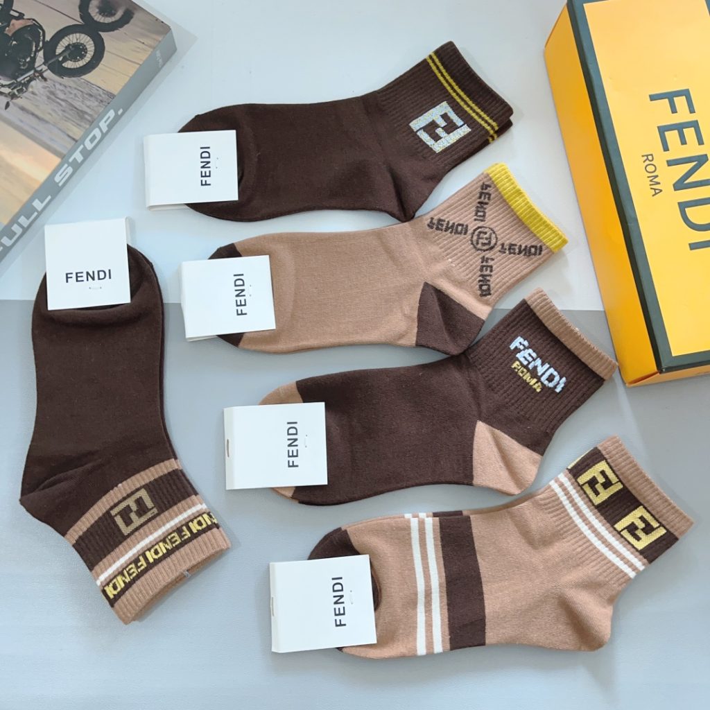 Fendi Double “F” Logo No-Show Socks