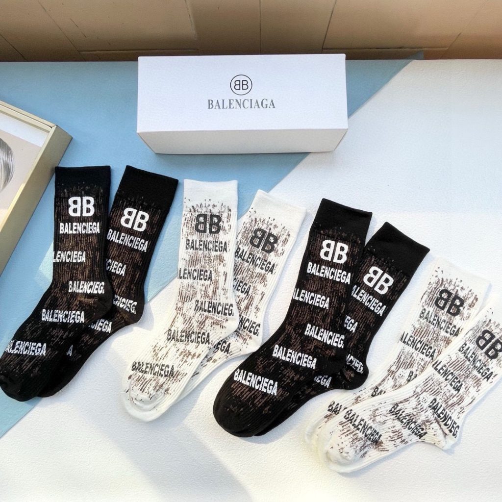 BALENCIAGA · High-Quality Premium High-Cut Socks