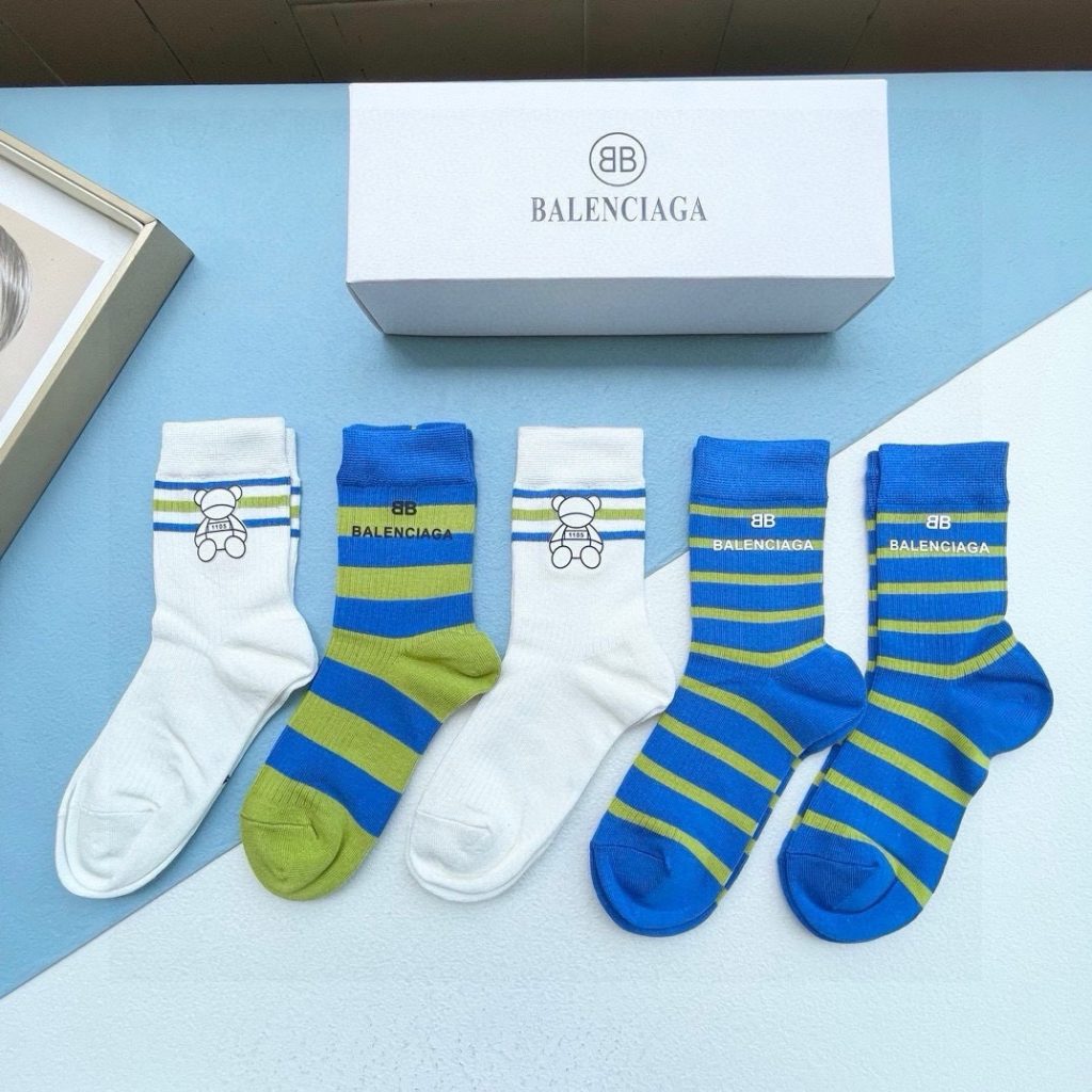 BALENCIAGA · High-Quality Luxury High-Cut Socks