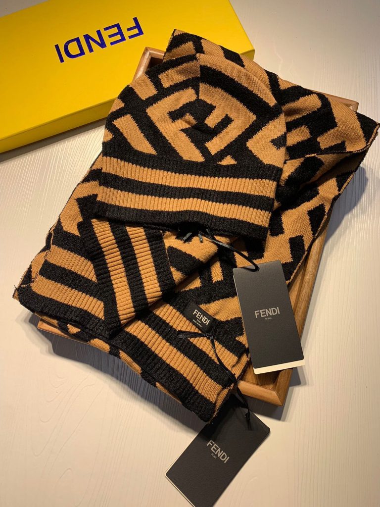 Fendi Wool Hat & Scarf Set – Stylish and Cozy Winter Essential