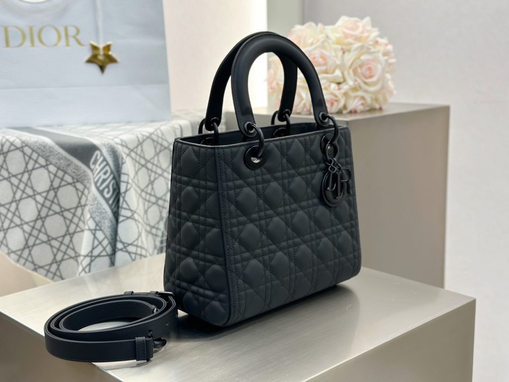 Dior Lady Dior Bag, Five-Compartment, Original Matte Black