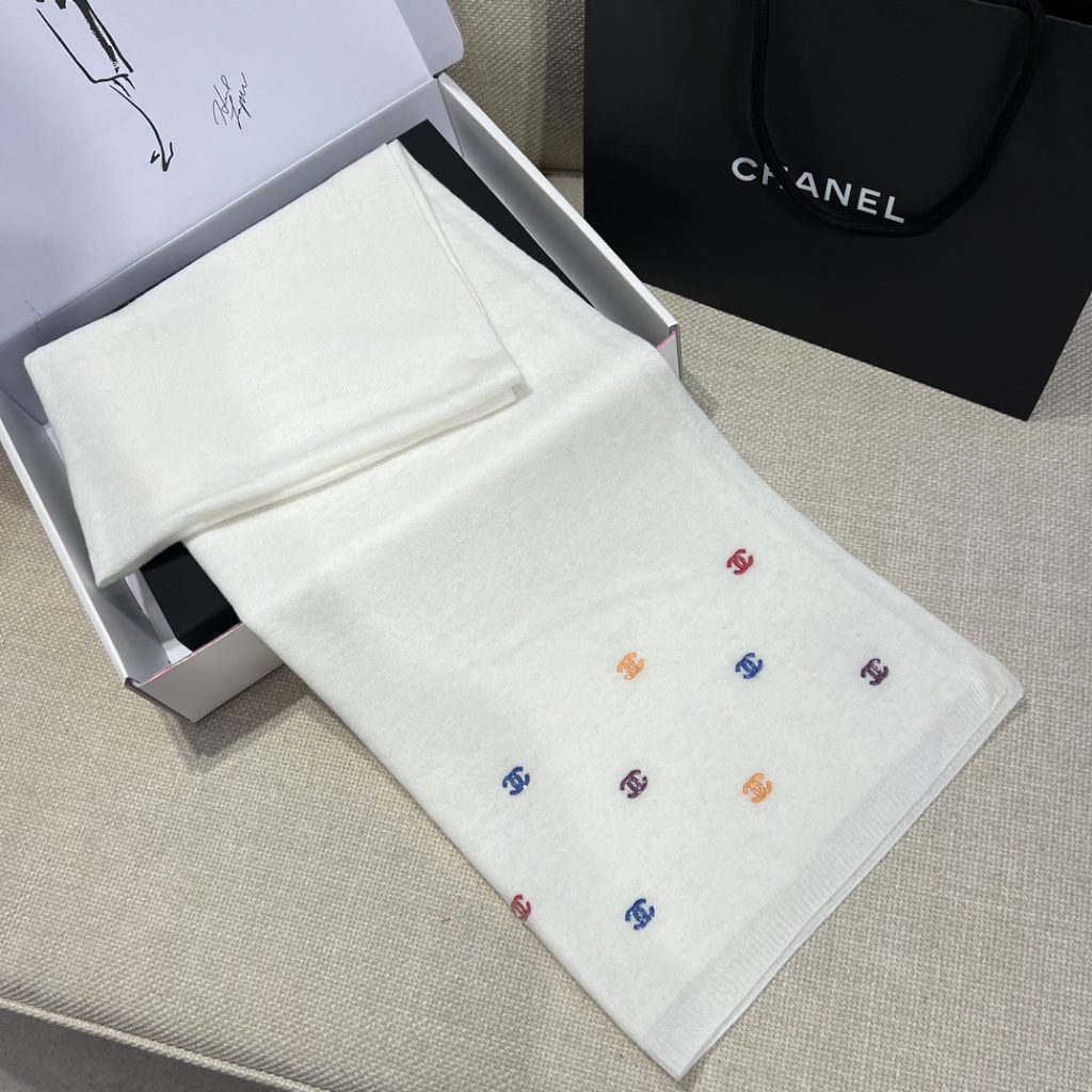 Chanel 24A Embroidered Scarf