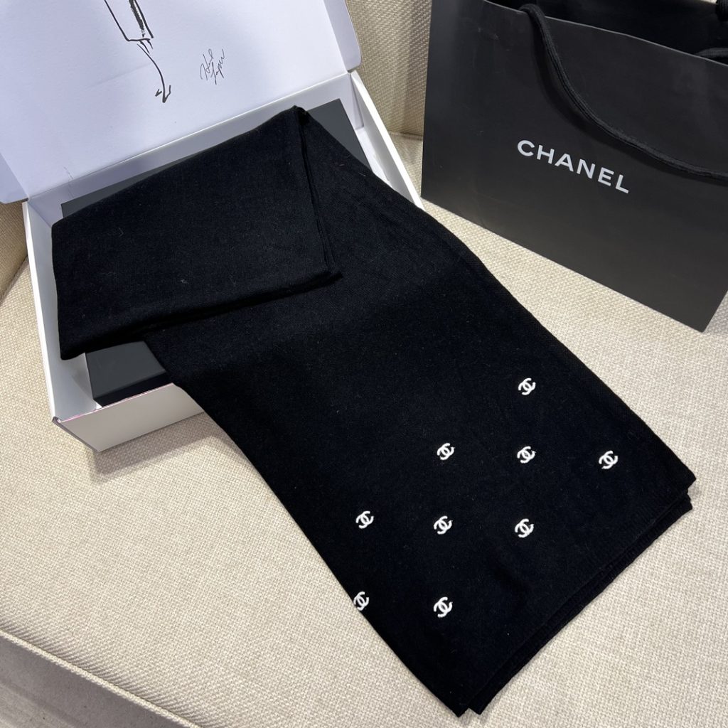 Chanel 24A Embroidered Scarf back