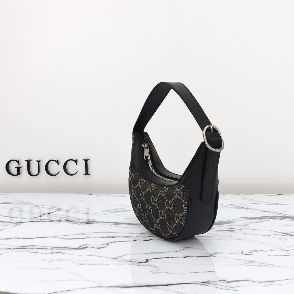 Gucci Mini Ophidia GG Denim Shoulder Bag