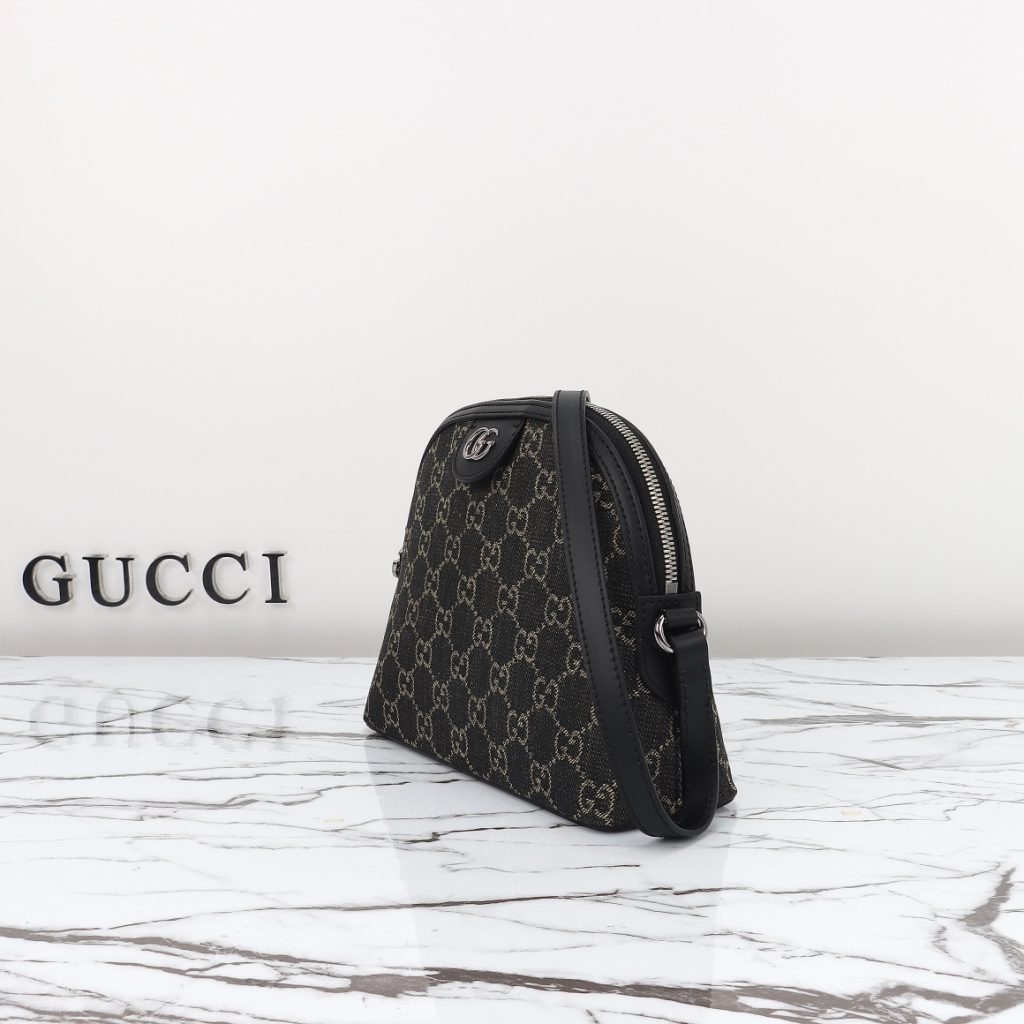 Gucci Small Ophidia GG Denim shoulder bag