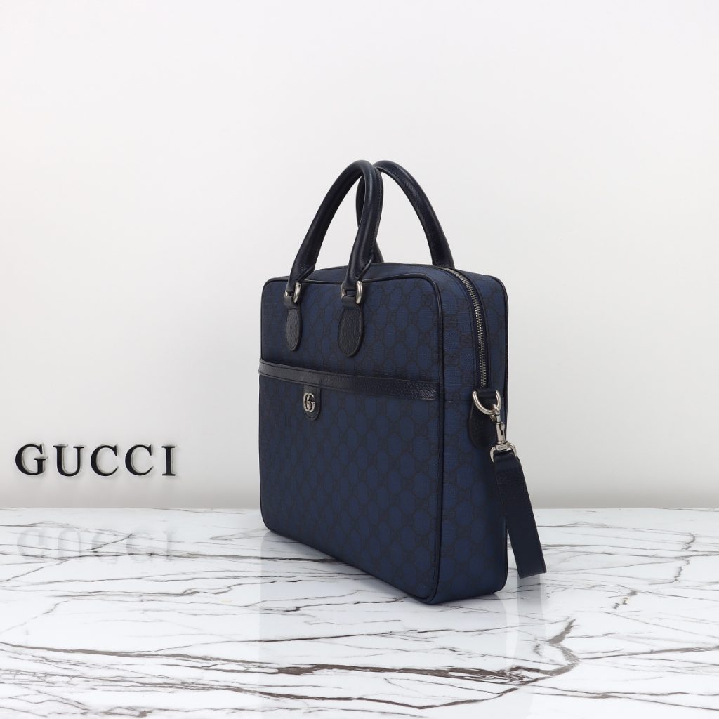 Gucci Ophidia medium GG briefcase blue