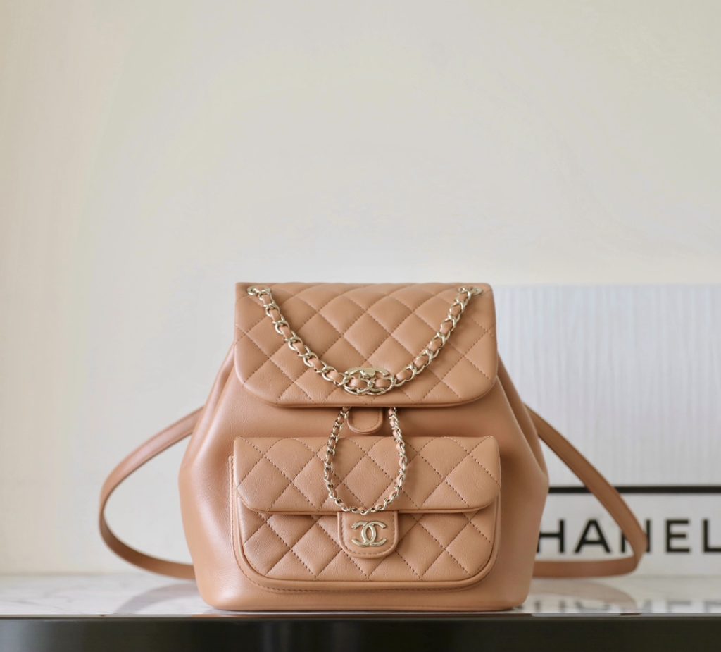 CHANEL Duma Backpack in Caramel Color