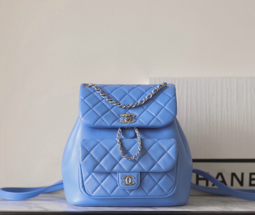 CHANEL Duma Backpack in Ocean Blue