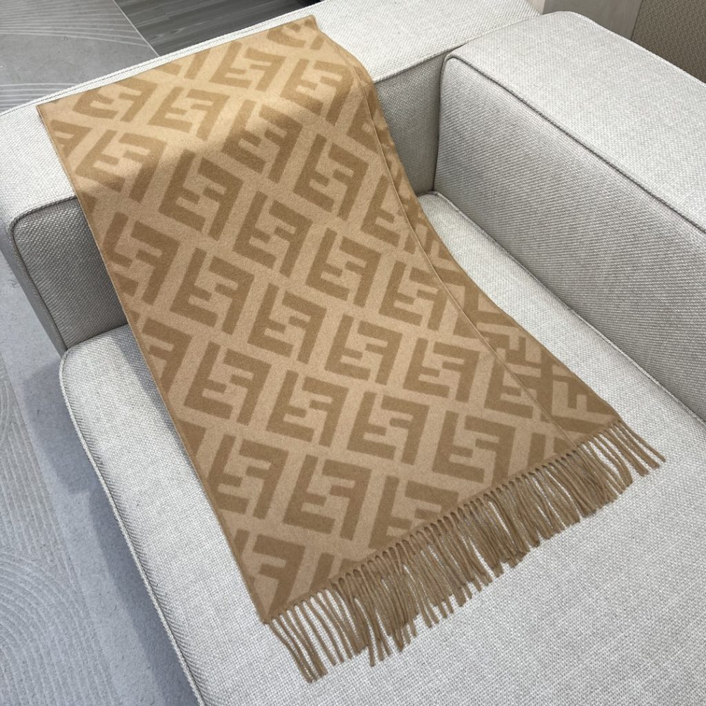 FENDI Classic Best-Selling Scarf-Milk tea color-brown