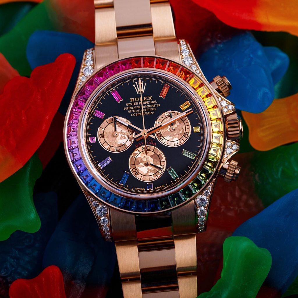 Rolex Daytona Rainbow Diamond Rose Gold Stainless Steel 40mm