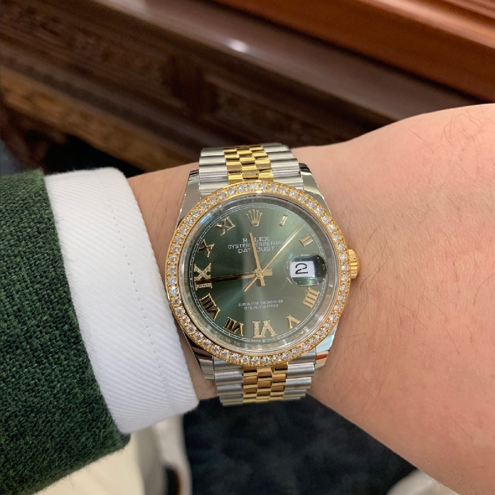 Rolex DATEJUST 31mm Oystersteel yellow gold and diamonds m126283rbr