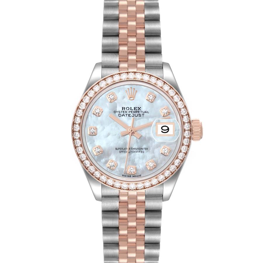 Rolex Lady Datejust 28mm Everose Diamond Bezel Two-Tone 279383 For Wom