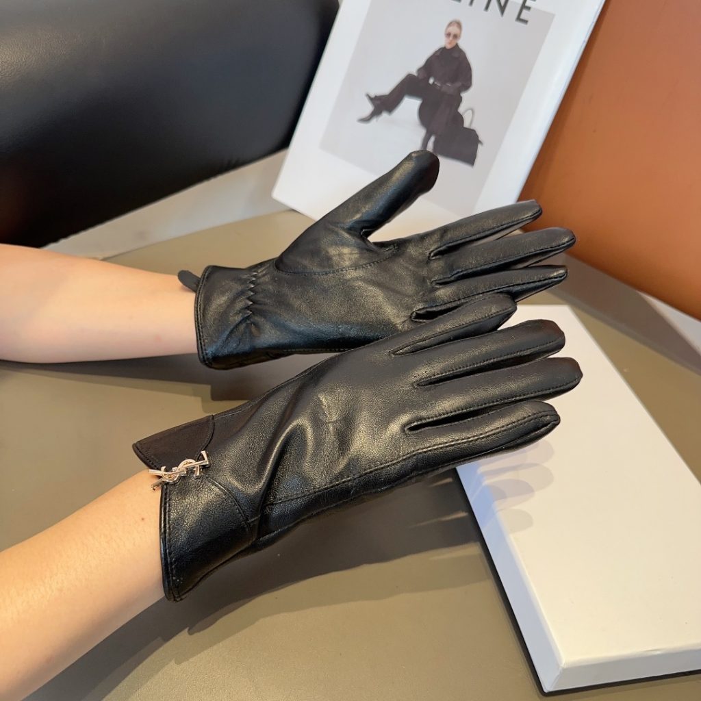 Saint Laurent lambskin gloves