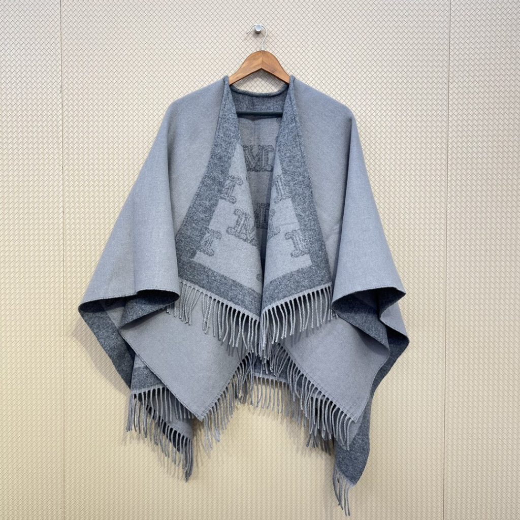 Max Mara Lettered Shawl Cape