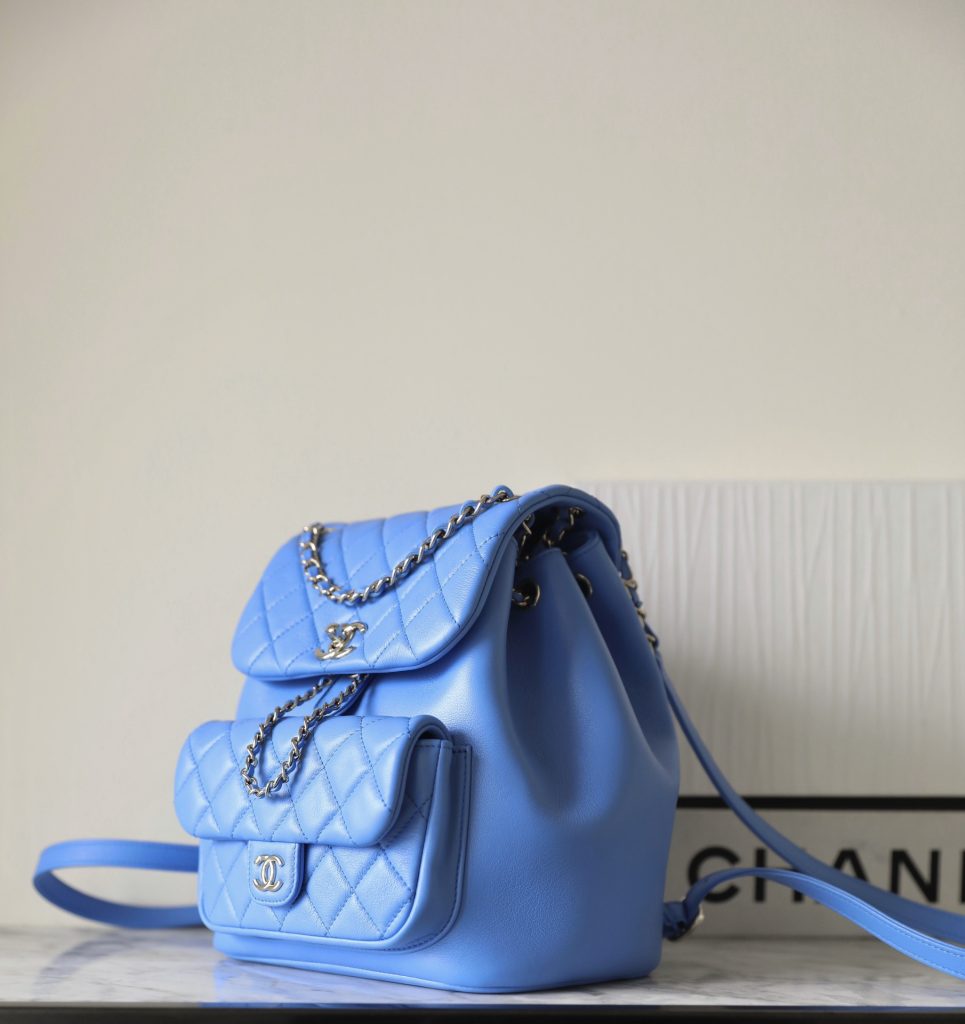 CHANEL Duma Backpack in Ocean Blue