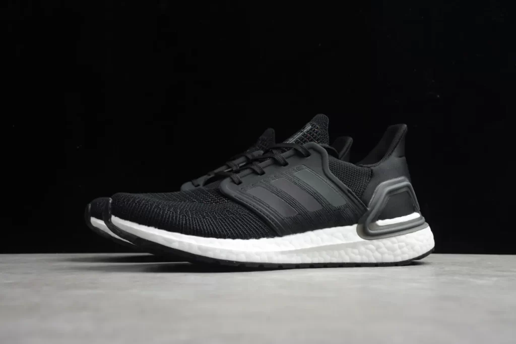 Adidas Ultra Boost 20 black and white running shoes EG4367