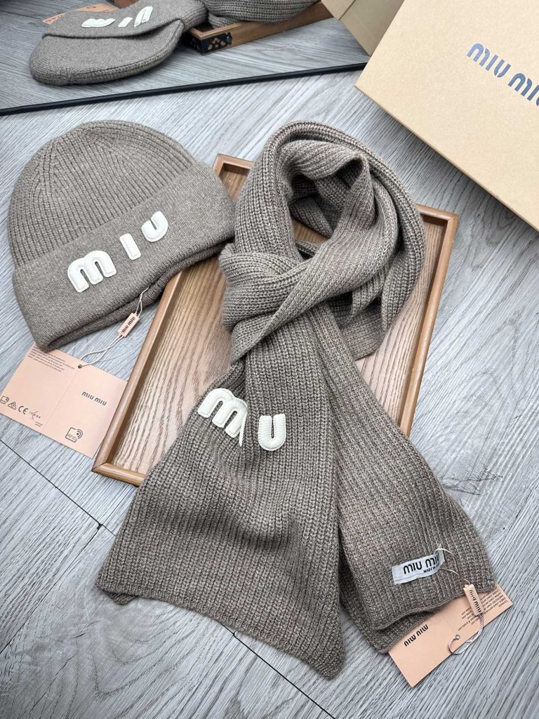 Miu Miu Wool Hat and Scarf Set