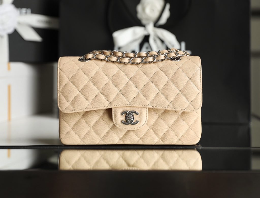 Chanel Medium and Small Classic Flap Bag in Beige