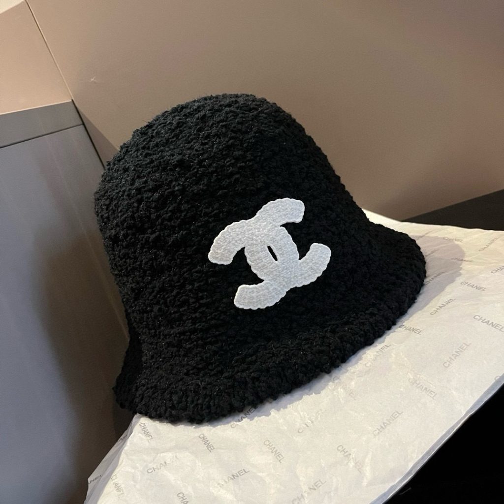 CHANEL Lambswool Fisherman Hat, Hand-Crushed Style, 57cm Head Circumference