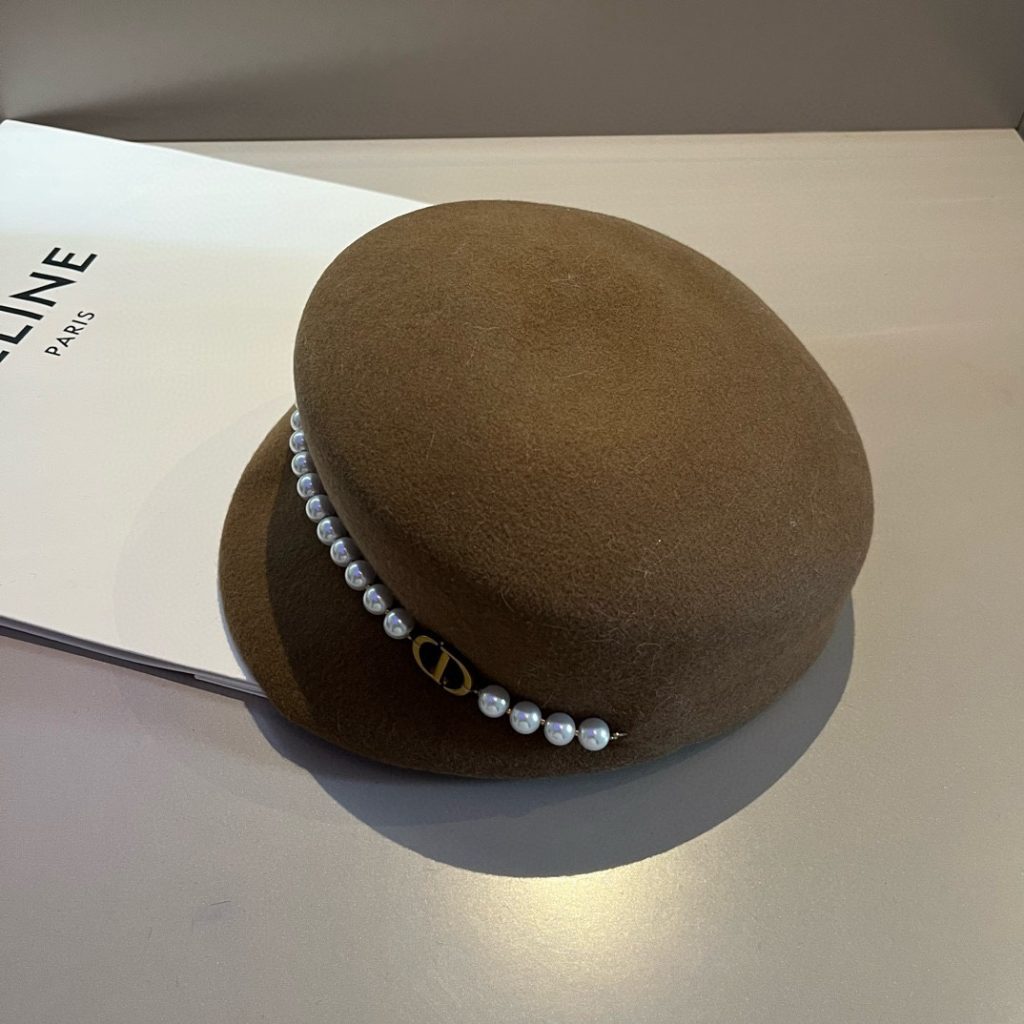 DIOR Autumn-Winter New Duckbill Military Cap, Wool Military Hat