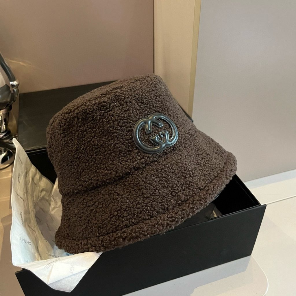 Gucci Lamb Wool Fisherman Hat, Head Circumference 57cm