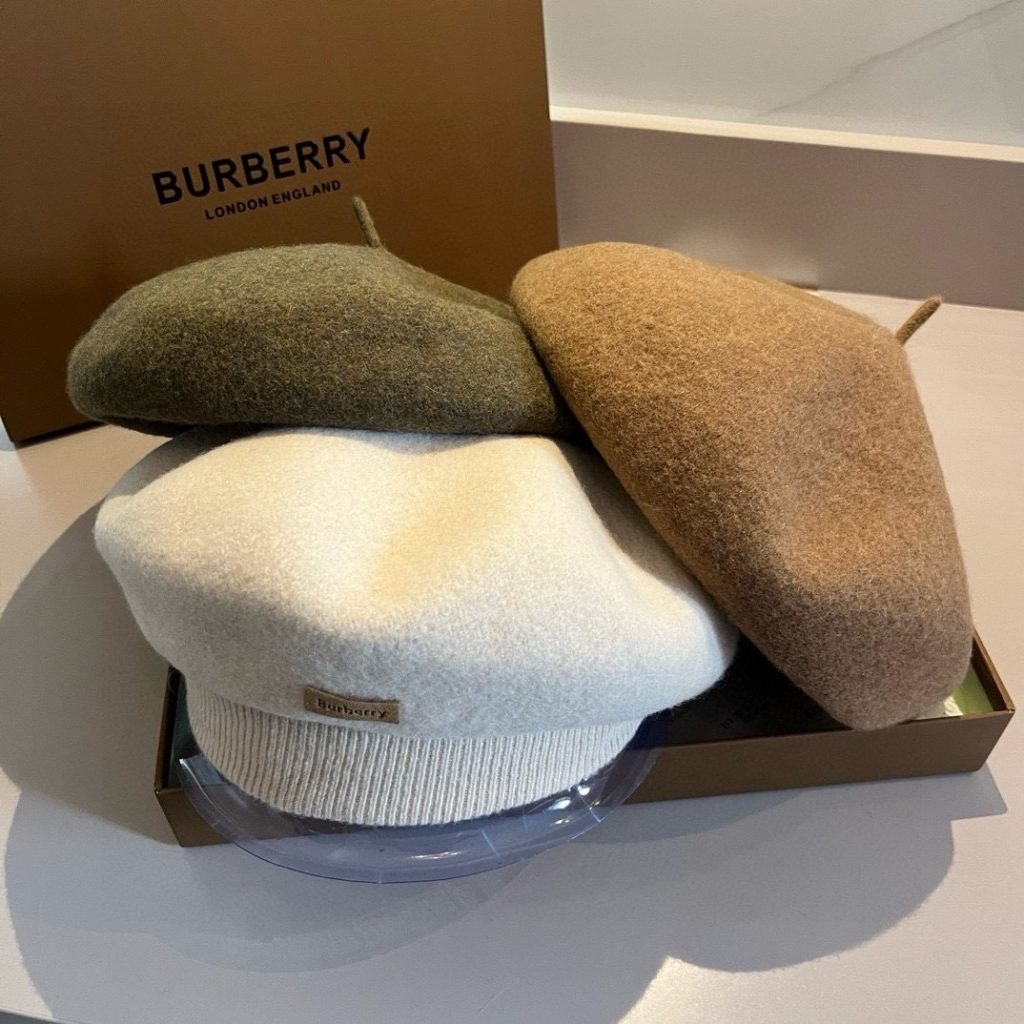 Burberry Wool Beret, 100% Wool, Premium High-End Version with Excellent Shape