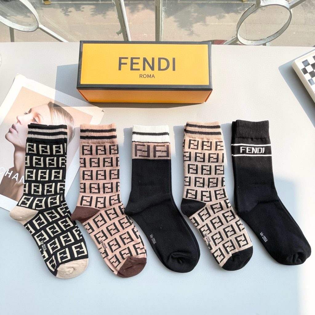 Fendi Big F Latest Knee-High Socks