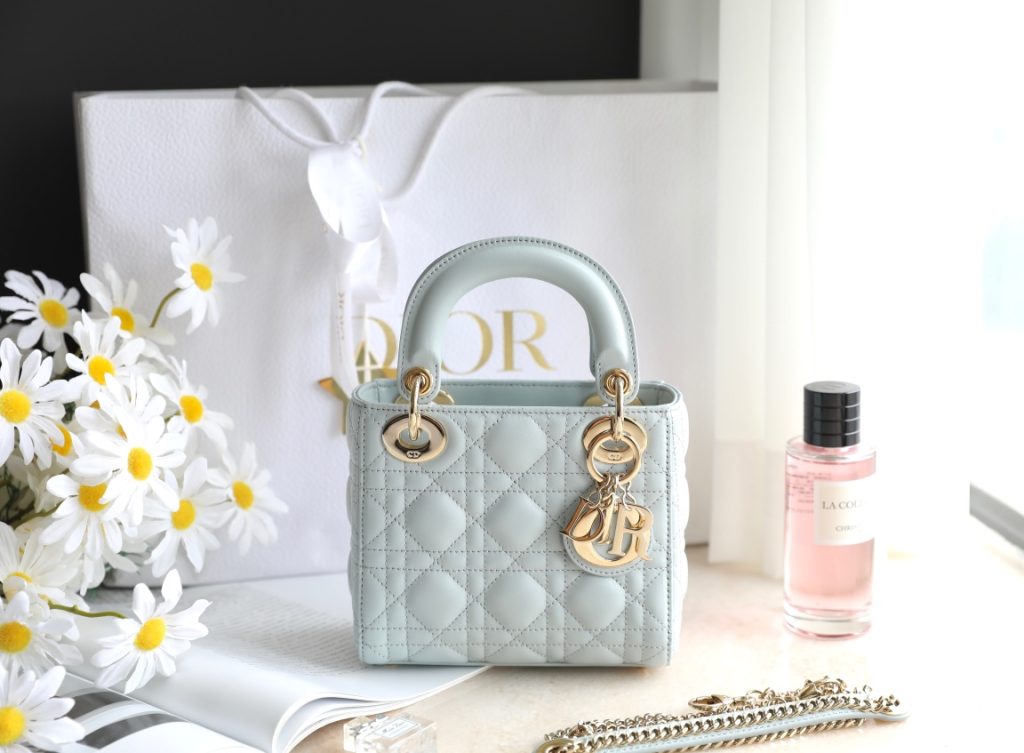 Lady Dior in Lake Blue with Cannage Quilted Stitching