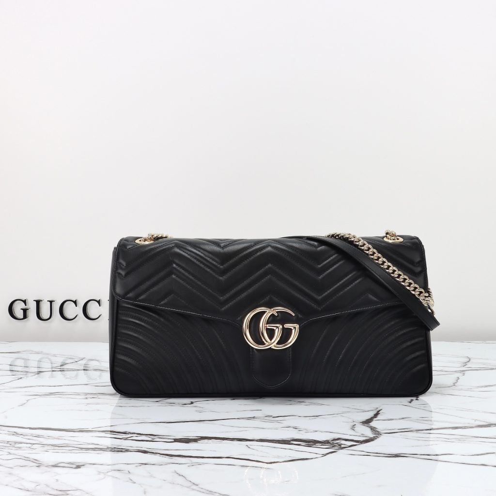 Gucci GG Marmont Large Shoulder Bag Black